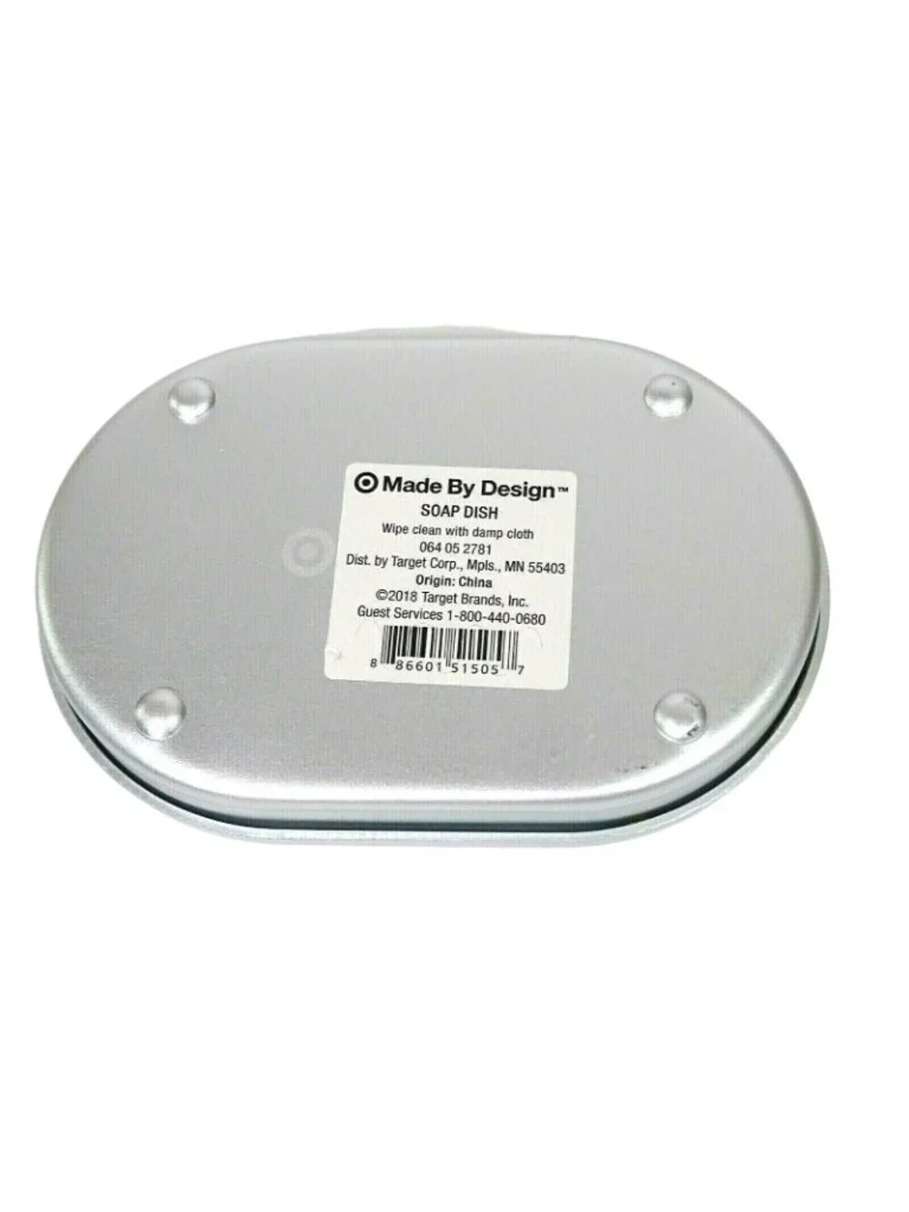Set of 2 Made By Design Soap Dish Aluminum Silver Bath Bathroom 3.3